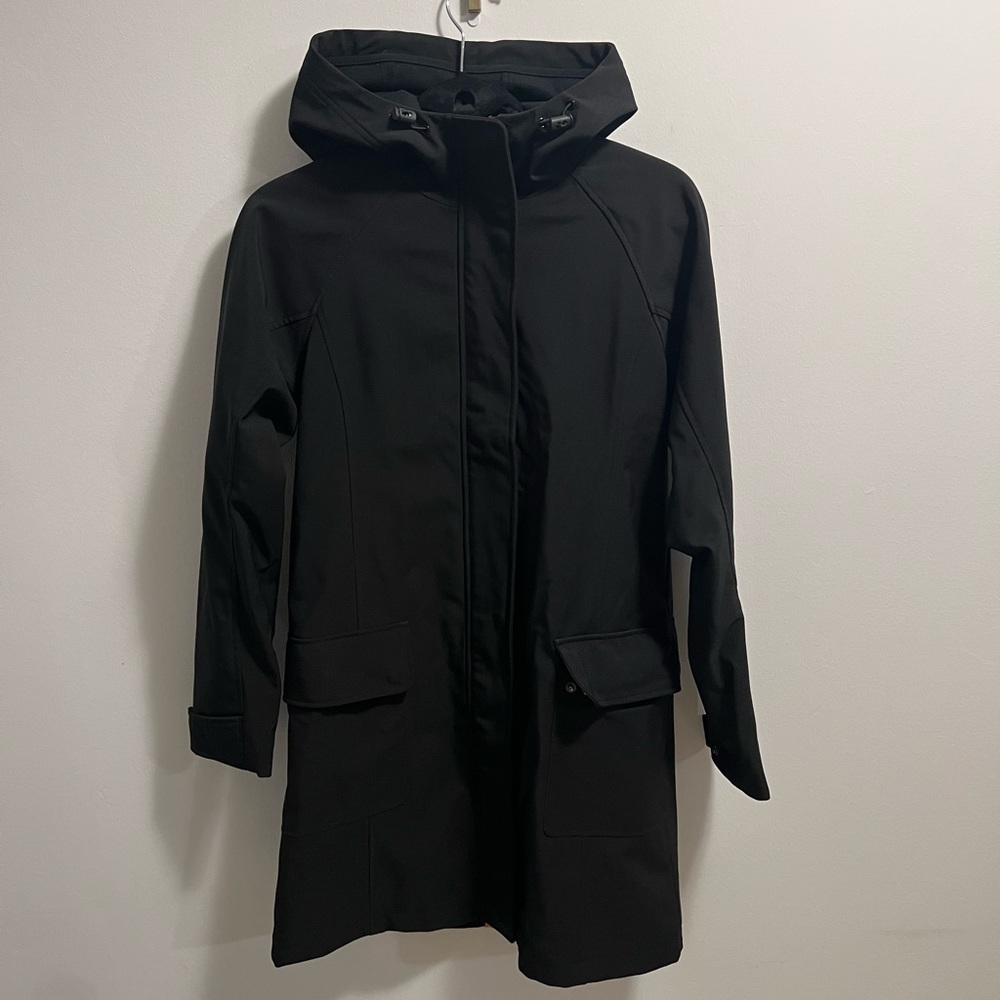Joe Fresh black rain jacket. Size small